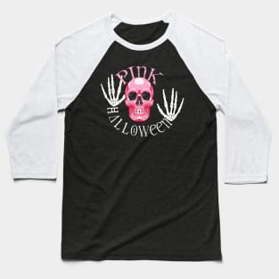 Pink Halloween Baseball T-Shirt